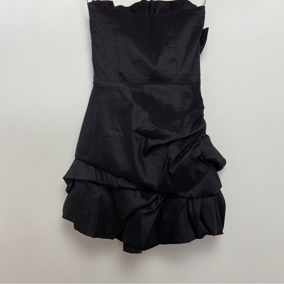 DAISY black dress strapless silky contemporary dark Academia luxury XS - Picture 8 of 16